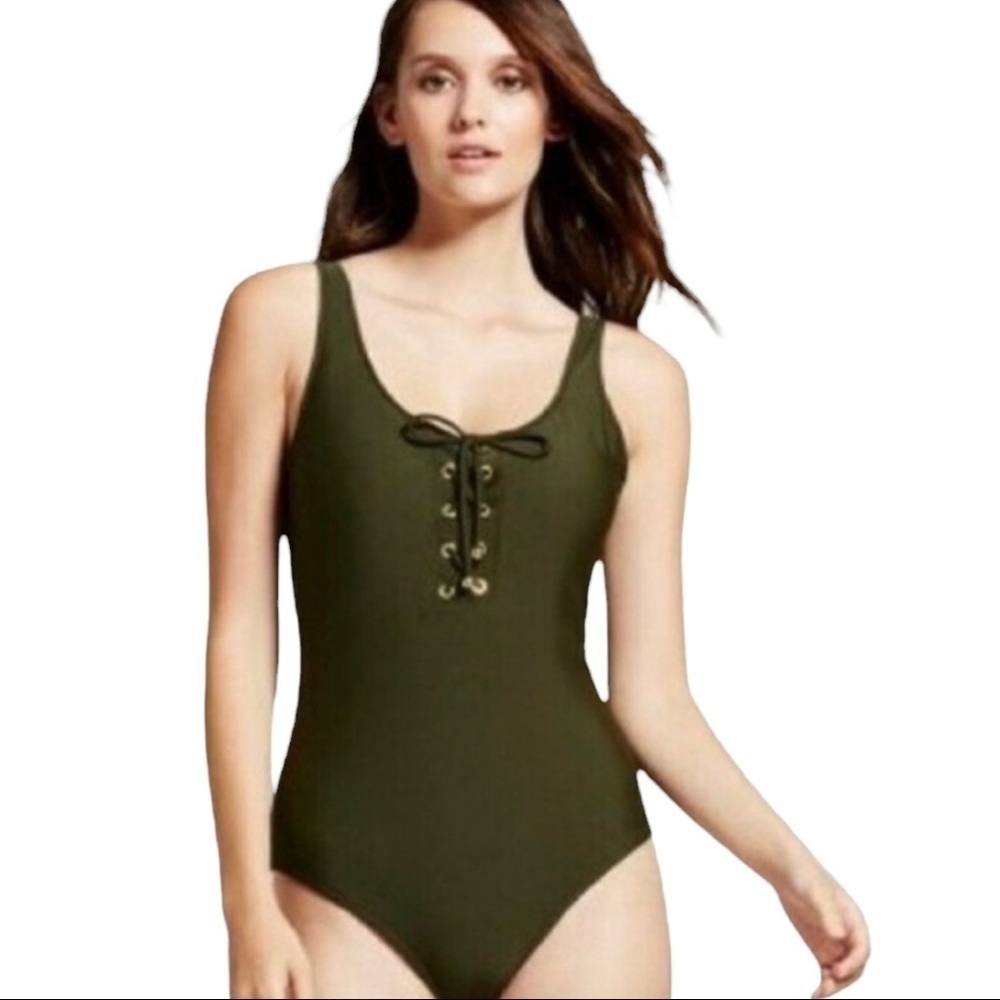 Mossimo Green One Piece Swimsuit Size Medium
